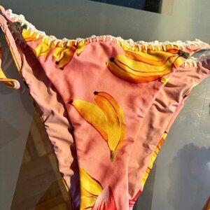 NWT Bikini Colorful and Playful, Ruffles Embroidery Made In Brazil